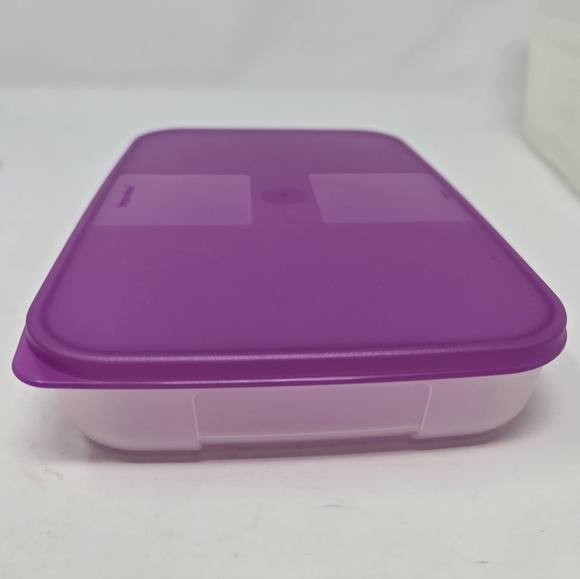 NOS VINTAGE TUPPERWARE FREEZER MATES SET OF 14 PIECES PURPLE LIDS 1990S STORAGE - Picture 14 of 15
